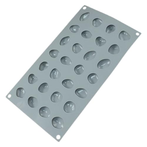 Sewroro 3D-Stein-Silikonformen Kieselsteine Backform Kuchen Mousse Dessert Backformen Gips Beton Handgefertigt Stein Pralinenform Gussform Seifenherstellungsform