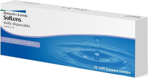 Bausch + Lomb SofLens daily disposable Tageslinsen, sphärische Kontaktlinsen, weich, 30 Stück BC 8.6 mm / DIA 14.2 / -3 Dioptrien