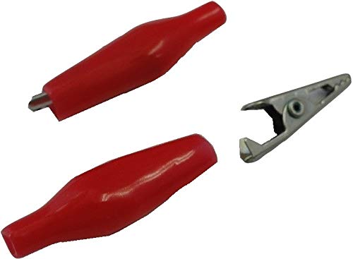Amazon.co.jp: 幅約3.3mm 全長約45.0mm みのむしクリップ 自作用 赤 5
