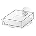 POPETPOP 6pcs Acrylic Fish Feeder Dish Suction Cups Fish Food Holders for Aquariums for Freshwater and Shrimp Tanks and Easy to Install