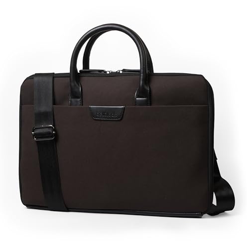 Image of Bellblock Sleek Messenger Laptop Bags For Men /Women Office Use | Travel Friendly With Luggage Strap | Office Bag For Man /Woman | Cotton Canvas | Olive Green (Upto 14 Inch)
