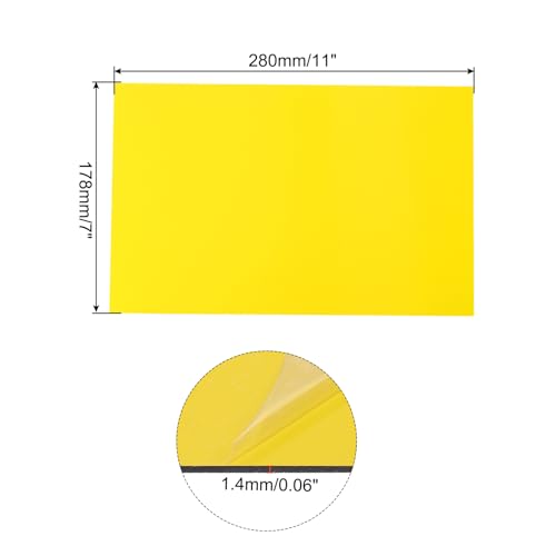 Image of MECCANIXITY ABS Engraving Double Color Sheet 7x11inch Yellow /Black for Badge, Sign, DIY Carving Pack of 12