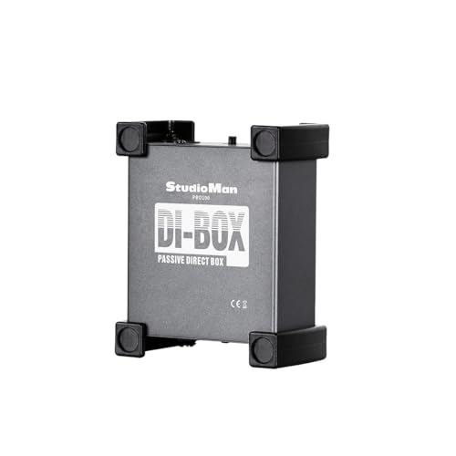 StudioMan PRO100 Passive Direct Box - 1/4' to XLR Balanced Converter, Studio & Stage DI Box with...