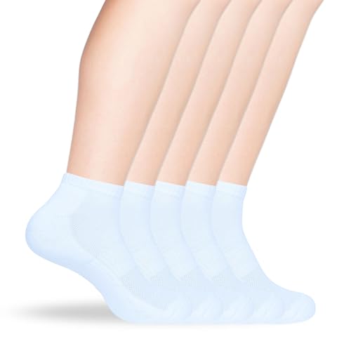 Image of Women's Ankle Socks Thick Cushioned Cotton, Moisture-Wicking socks, Breathable Performance Socks for Running, Sports