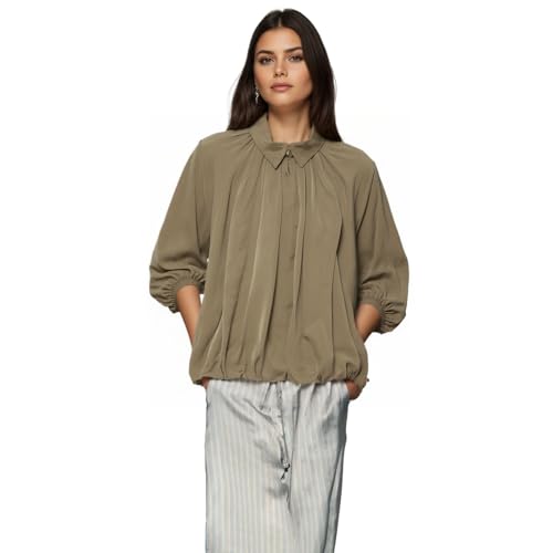 Women's Casual Bomber Jacket Oversized Long Sleeves Outwear with Front Zip Batwing Lapel Collar OutCoat Shirts3