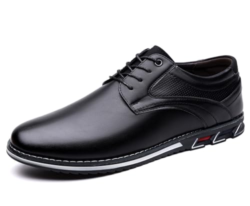 Image of Men's Premium Stylish Oxford Shoes Casual Lace Up Walking Business Driving Dress Shoes