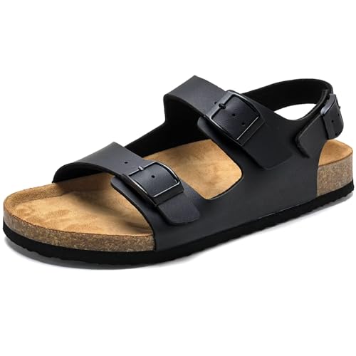 Image of Torotto Womens Sandals with Cork Footbed Open Toe Adjustable Webbing Athletic Slides Sandals for Walking | Beach | Indoor Outdoor