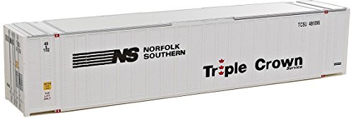 Walthers SceneMaster 8465 48' Ribbed Side Container - Norfolk Southern/Triple Crown (White, Black, red)
