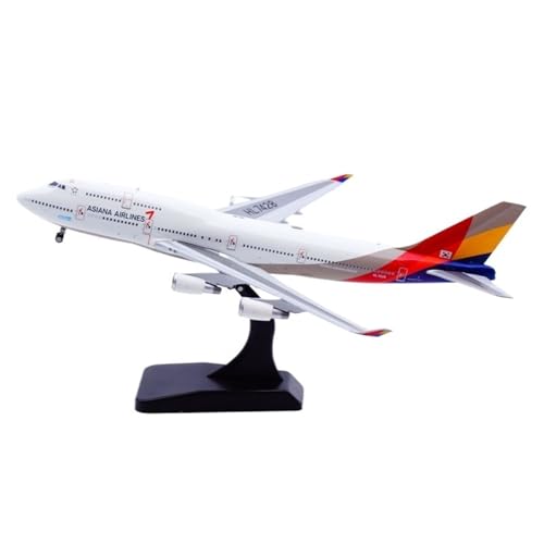 Modelo de avión terminado Asiana Airlines B747 para decoración de oficinas y estudios