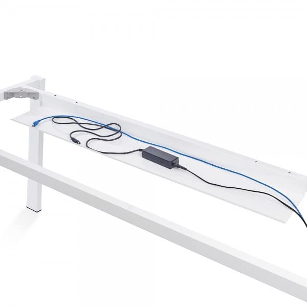 Rocada | Kabeldurchführung, Schreibtisch, Kabel-Organizer, Kabelkanal für Schreibtisch, Grau, 98 x 22 cm