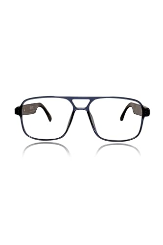 Image of Jodykoes Open media 8 in modal Smart Glasses with Built-in Speakers, Voice Assistant & Prescription Lenses | Square Bluetooth Audio Eyewear (Blue)