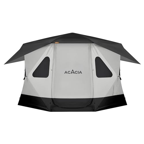 Space Acacia Lite Camping Tent | 4-8 Person Pop Up Tents for Camping | Lightweight & Durable Beach Tent | Level 7 Wind Resistance, UPF 50+ | Quick Setup for Camping & Backyard, Moonstone