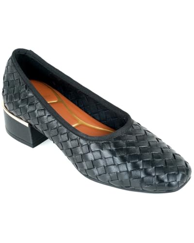 Escarpins en cuir tissé noir Kenneth Cole Birdie d'une finition haut de gamme
