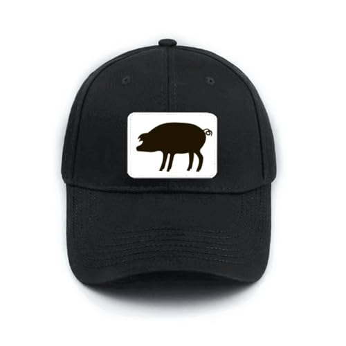 Casquette de baseball classique noire Black Pig avec boucle réglable