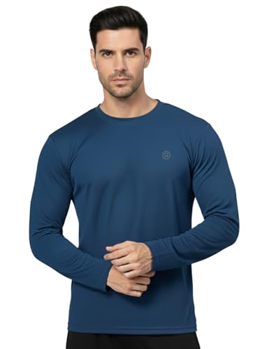 Image of CHKOKKO Gym T Shirts for Men Workout Solid Quick Dry Sports Men T-Shirts Breathable Lightweight Full Sleeve Regular Fit Round Neck Running Stylish Tshirt for man