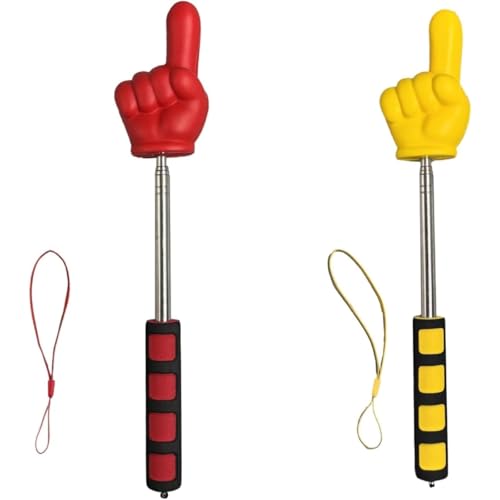 Selfun 指示棒 教師ポインター 指示棒ポインター 伸縮式 握りやすい 伸縮ポール 伸縮棒 ハンドポインター 指し棒 教師の指導 滑り止め かわいい手のデザイン 誘導棒 幼稚園 会議 研修 幼稚園 プレゼンテーション 教室用品 社会見学 小道具 (A+