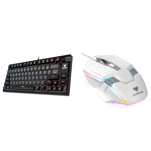 EvoFox Ronin TKL Wired Mechanical Keyboard - Black Spectre USB Wired Mouse with Upto 3600 DPI Sensor (White)-picture-30