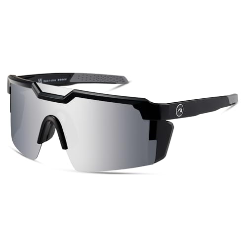 Image of kimorn Z87 Polarized Sport Sunglasses for Men | Wrap around Sport Frame, Polarized Lenses, Driving Fishing Cycling