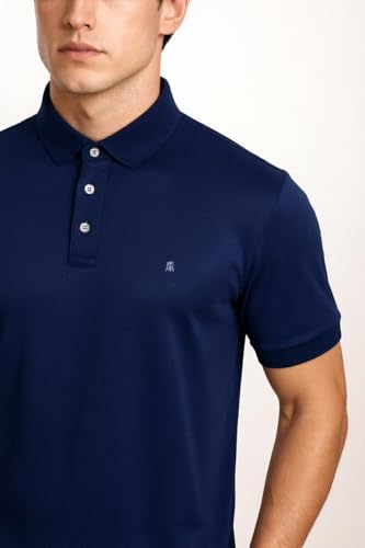 Camiseta polo para hombre de algodón Supima mercerizado – suave, transpirable y de calidad premium, corte clásico miniatura 3
