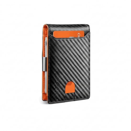 Carteira Slim Luxo Porta Cartoes com Protecao RFID Antifurto