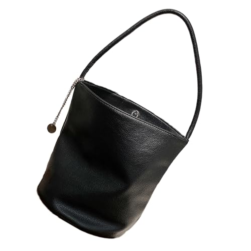Sac seau assorti en cuir synthétique souple pour femme active