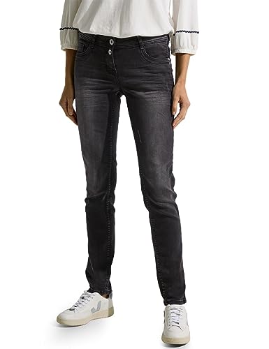 CECIL Damen B376496 Jeanshose Loose Fit, Authentic Black wash,36W / 34L