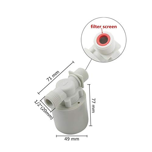 Válvula de bola de 1/2 pulgada recta macho para control de nivel de agua en tanque y torre 3