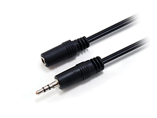 Equip 3,5 Mm/3,5 Mm, 2,0 M-Cavo Audio Stereo 3,5 Mm/3,5 Mm, Maschile O Femminile, In Nichel, Colore: Nero