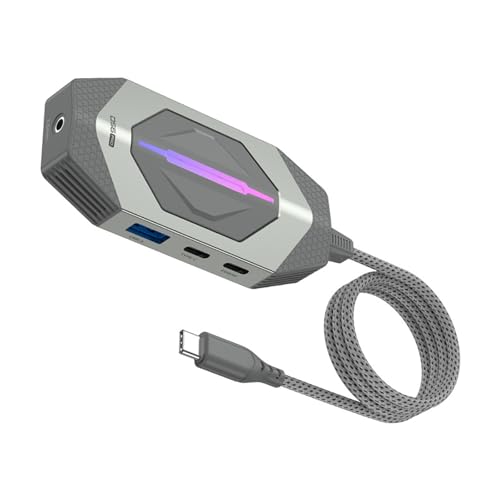 Adaptador multipuerto y base USB C de 6 puertos con HDTV 4K 60Hz y triple USB 3.0