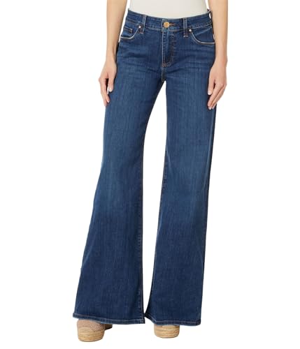 KUT from the Kloth Margo Mid Rise Wide Leg-Regular Hem in Quality - Jeans for Women - Bootcut Silhouette