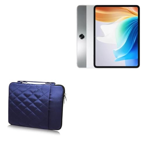 BoxWave Case Compatible with Oppo Pad Air2 - Quilted Carrying Bag, Soft Synthetic Leather Cover w/Diamond Design - Navy