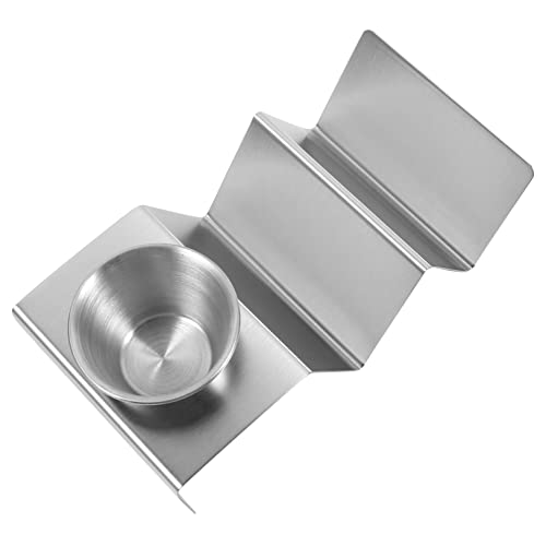 STOBAZA Stainless Steel W-rack Mexican Pancake Stand Tortilla Roll Holder Taco Holder Home Taco Rack