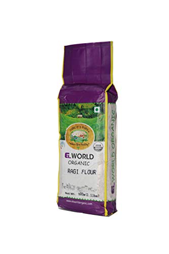Elworld Agro & Organic Ragi Flour (Finger Millet) 500 Gram
