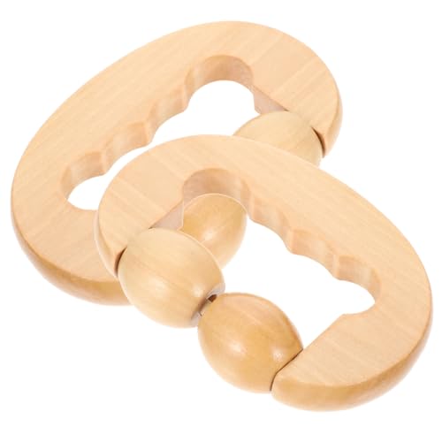 FOMIYES Sets Trigger Point Massage Tool Lower Back Massager Back Massage Roller for Calf Wood Double Roller Pcs