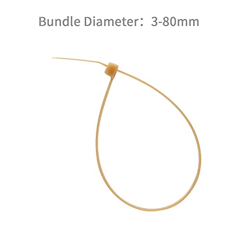 XINGO Gold Cable Ties Pack of 500, 300mm x 3.6mm,Premium Nylon Durable Zip Ties - Image 4
