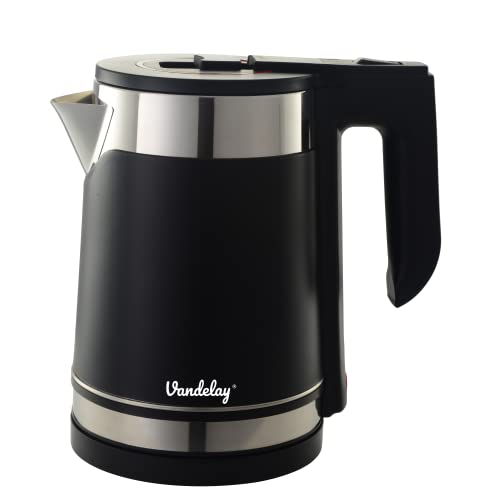 Vandelay Electric Kettle (1.7L) Double Wall, Cool Touch Kettle with