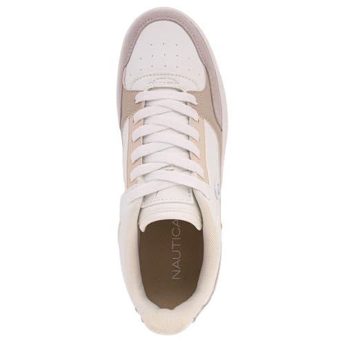 Image of Nautica Platform Sneakers for Womens Fashion Trendy Shoes White Casual Sneaker Thick Sole Everyday Walking Shoes