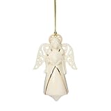 Lenox Ornaments, 2025 Angel of The Sea Christmas Ornament, Ivory Porcelain, 24K Gold Accents, Gold Cord for Hanging, Christmas Tree Decorations, Winter Decor (White, 1 Piece, 4.25 Inch Height)