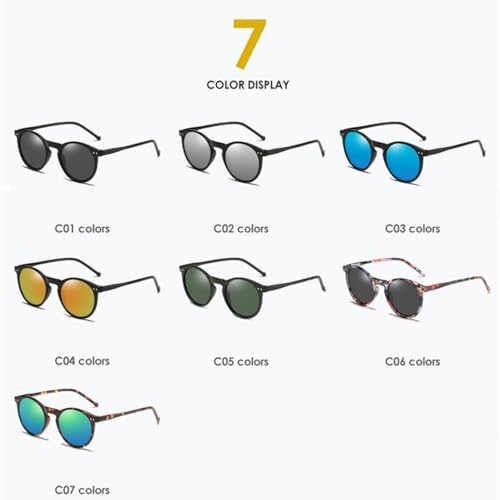 Retro Polarized Sunglasses Men Women Vintage Small Round Frame Sun Glasses Lens Uv400 Goggles Shades Eyewear3