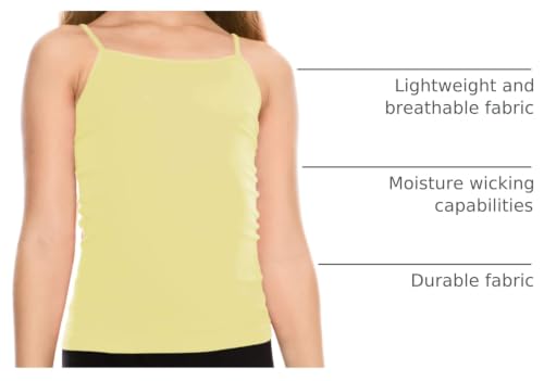 Image of Kurve Girl's Sleeveless Tank Top - Stretch Undershirts Cami Camisole, UV Protective Fabric, Rated UPF 50+ (Made in USA)