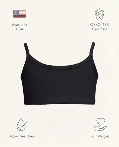 Image of City Threads Girls Bikini Top Only UPF 50+, Bathing Suit Top for Girls, Made in the USA