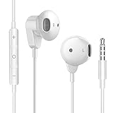 Auriculares Extra Bass con Micrófono y Control de Volumen - Auriculares Intrauditivos con Conector de 3,5 mm para Tabletas, Computadoras, Computadoras Portátiles, Teléfonos Inteligentes, Android