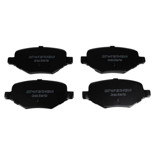 Image of TRQ Rear Brake Pad and Rotor Set Ceramic Rotors Calipers Compatible with 2009 Ford Flex 2010-2012 Taurus 2009-2012 Lincoln MKS