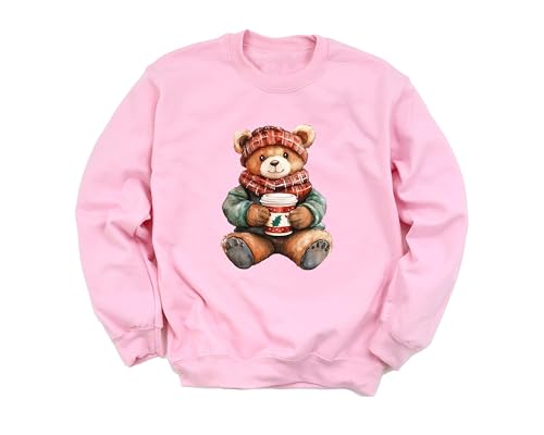 Cozy Christmas Teddy Bear Sweatshirt, Festive Winter Pullover with Adorable Bear, Cute Holiday Sweater for Women and Men, Perfect Christmas Gift for Family, Friends, Xmas Gift3