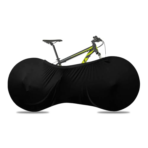 Bubuny Funda para Bicicleta Negra, Funda Protectora para Bicicleta, Elástica, Lavable, Bolsa de Almacenamiento a Prueba de Polvo para Bicicletas de Montaña
