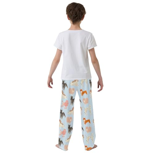 Boys' Pants Colorful Dog Puppies Cute Long Bottoms Jogger Pants Elastic Waist Trousers with Pockets S-XL3