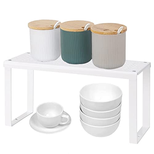 VINILITE Stackable Kitchen Cupboard Organiser Shelf Insert, Metal Cabinet Storage Shelves Storage Rack for Pantry Countertops