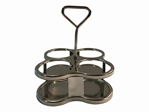 Condiment Holder, Condiment Tray, 4 Condiment Jar And 4 Small Spoons For Condiments. A Quality Condiment Server, Topping Dispenser, Seasoning Box For Table. Asian Dinnerware Style Condiment Set #TOP2