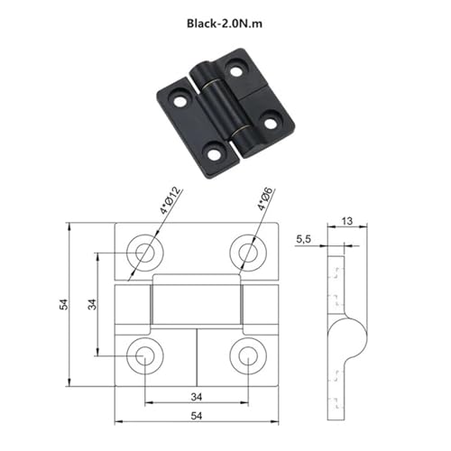 Charnière d'amortissement pour armoire électrique et usage commercial carré