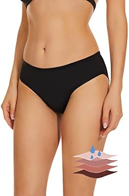 Leovqn Leakproof Period Swimwear Bikini Bottoms for Teens, Girls & Women – Comfortable, Secure Swimm...